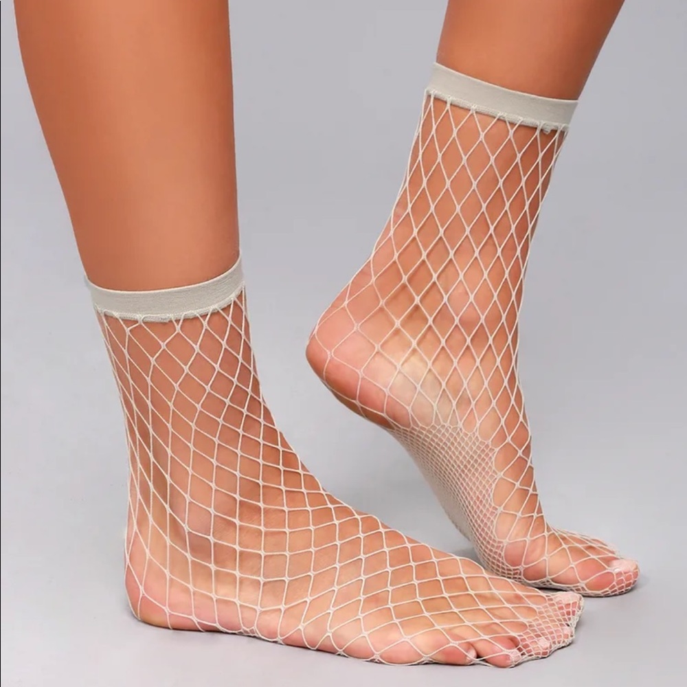 Free People Sugar Sugar fishnet anklet socks